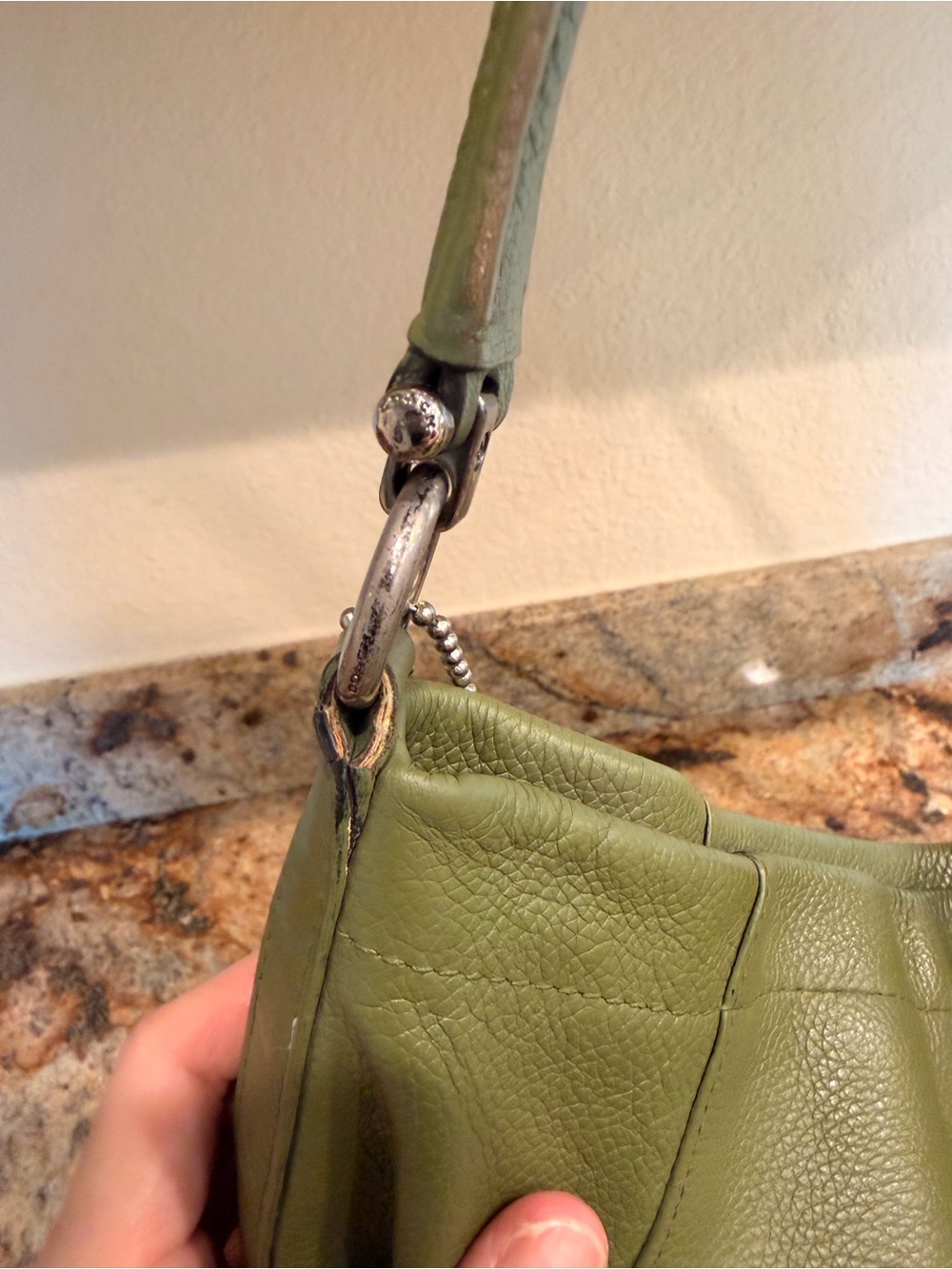 Coach Olive Green Leather Shoulder Hobo - Picture 3 of 9